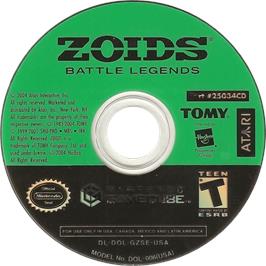 Cartridge artwork for Zoids: Battle Legends on the Nintendo GameCube.