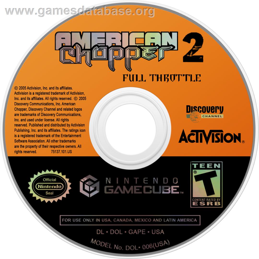 American Chopper 2: Full Throttle - Nintendo GameCube - Artwork - Cartridge