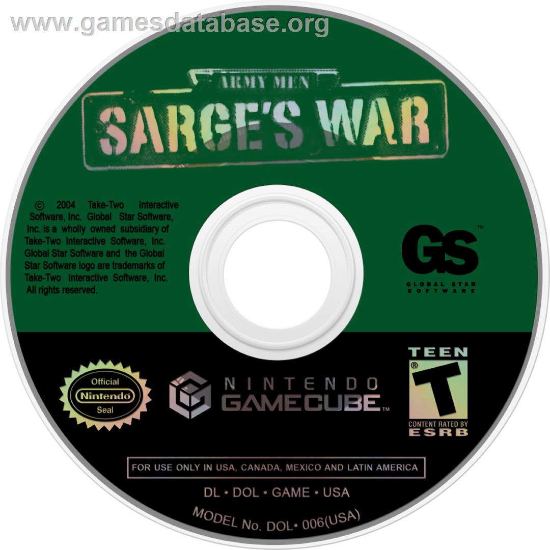Army Men: Sarge's War - Nintendo GameCube - Artwork - Cartridge