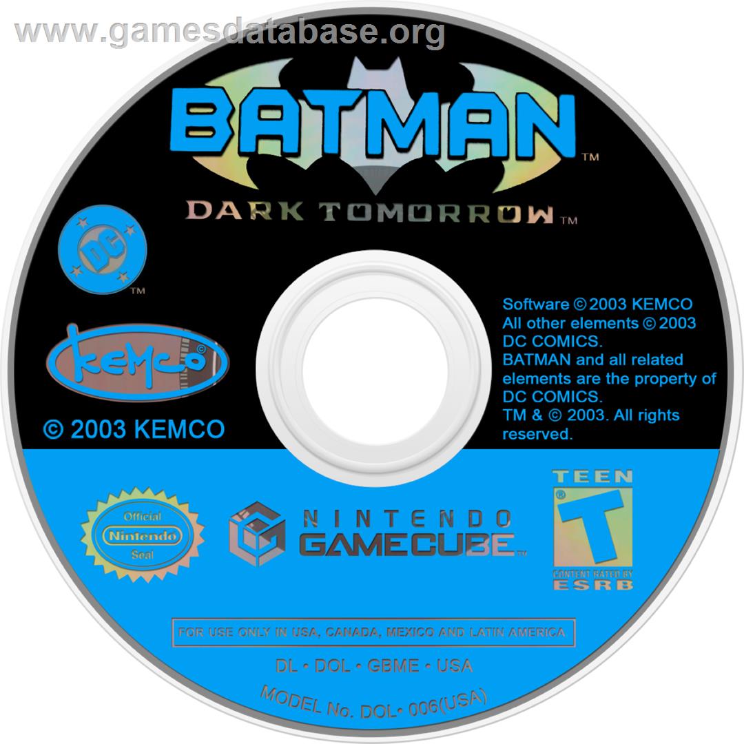 Batman - Dark Tomorrow - Nintendo GameCube - Artwork - Cartridge