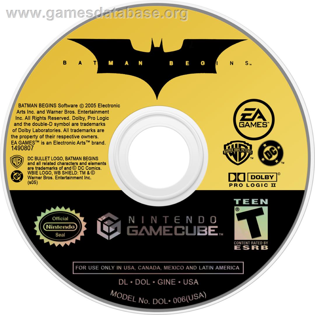 Batman Begins - Nintendo GameCube - Artwork - Cartridge