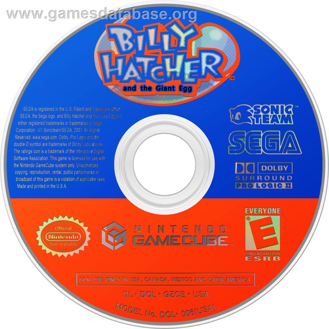 Billy Hatcher and the Giant Egg - Nintendo GameCube - Artwork - Cartridge
