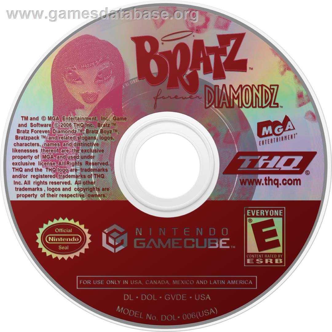 Bratz - Forever Diamondz - Nintendo GameCube - Artwork - Cartridge
