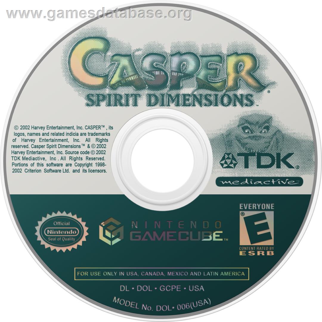 Casper: Spirit Dimensions - Nintendo GameCube - Artwork - Cartridge