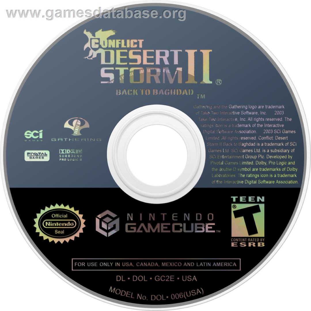 Conflict: Desert Storm II: Back to Baghdad - Nintendo GameCube - Artwork - Cartridge