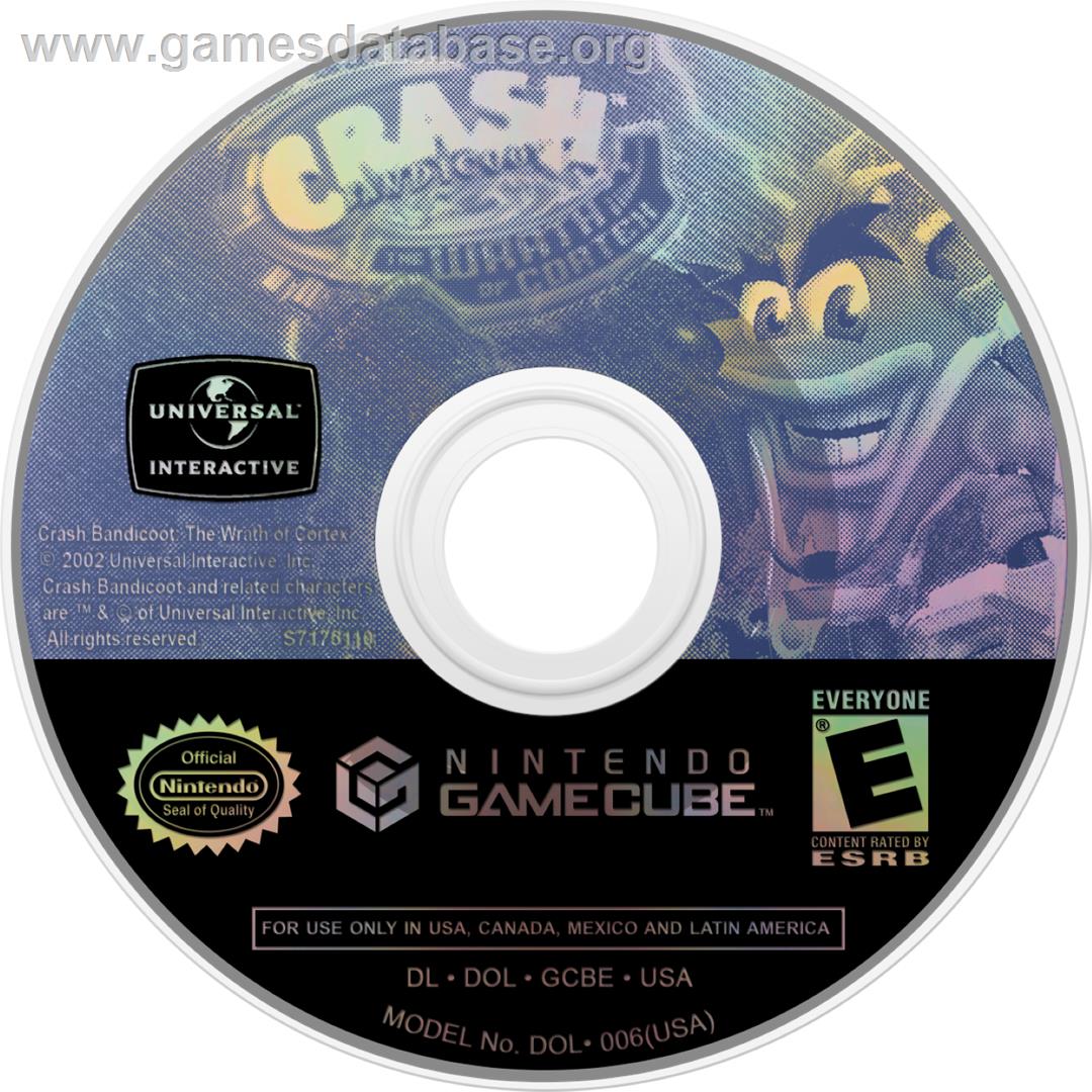 Crash Bandicoot - The Wrath Of Cortex - Nintendo GameCube - Artwork - Cartridge