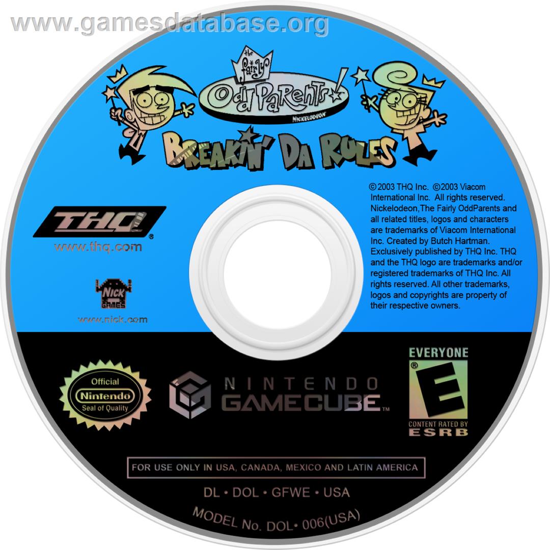 Fairly Odd Parents! - Breakin' Da Rules, The - Nintendo GameCube - Artwork - Cartridge