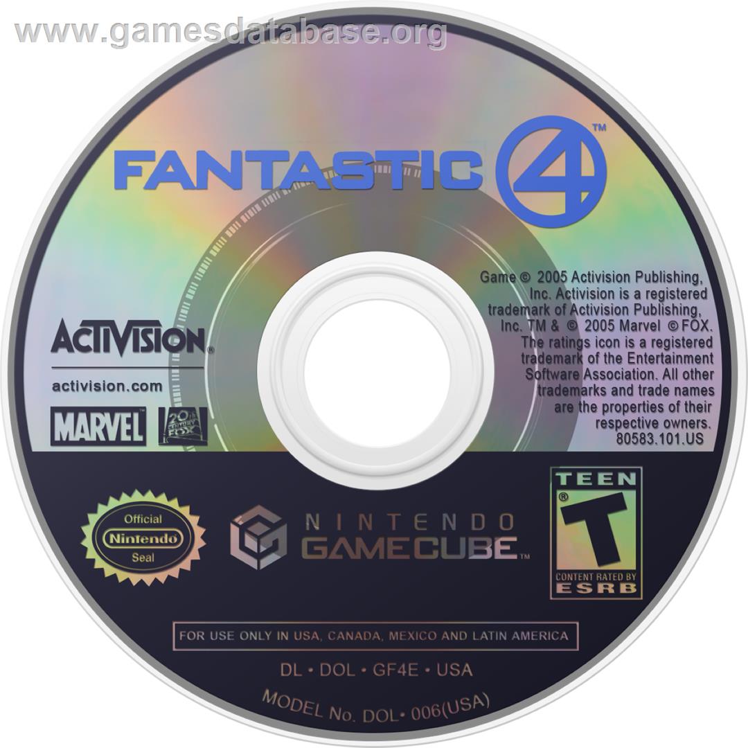 Fantastic Four - Nintendo GameCube - Artwork - Cartridge