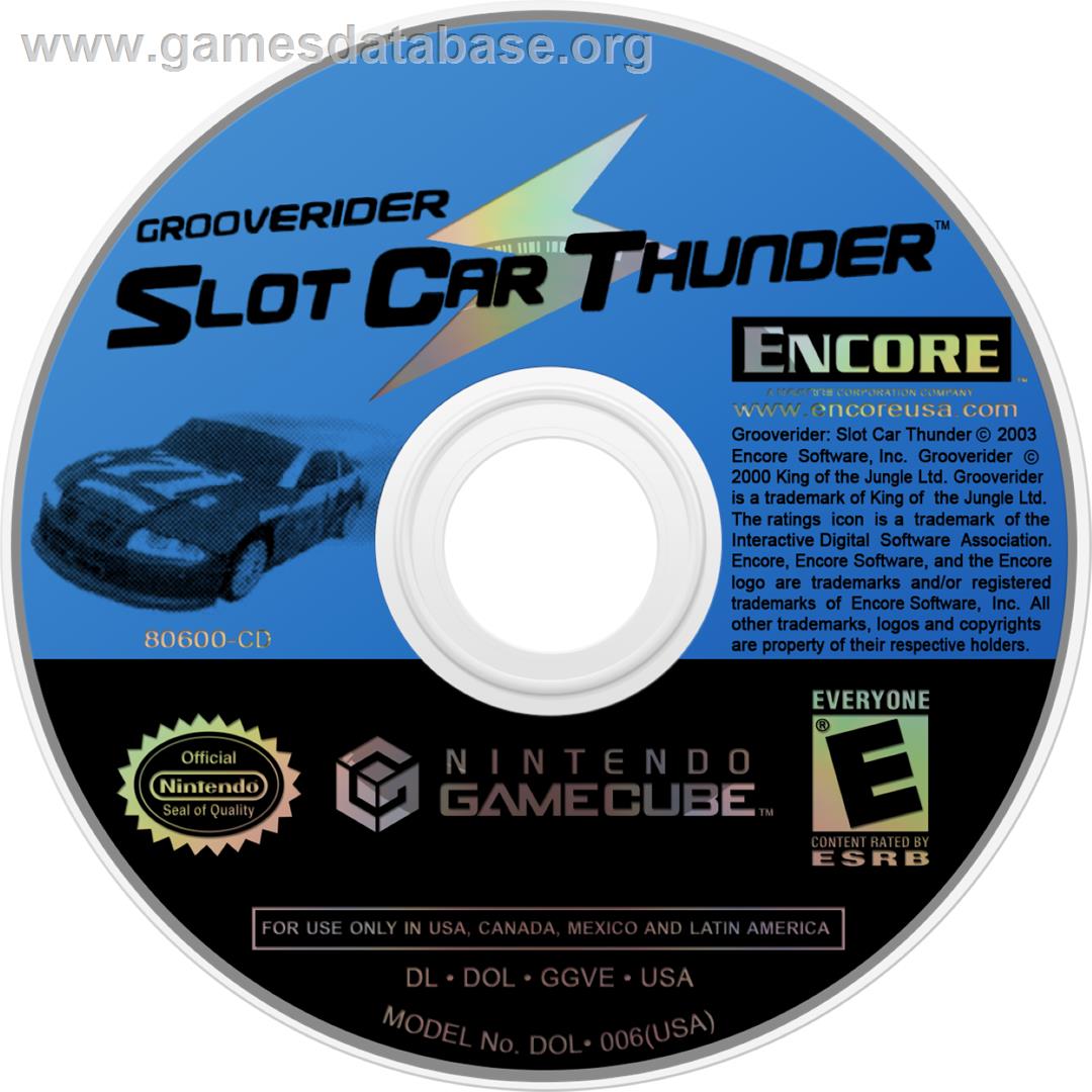 GrooveRider:  Slot Car Thunder - Nintendo GameCube - Artwork - Cartridge