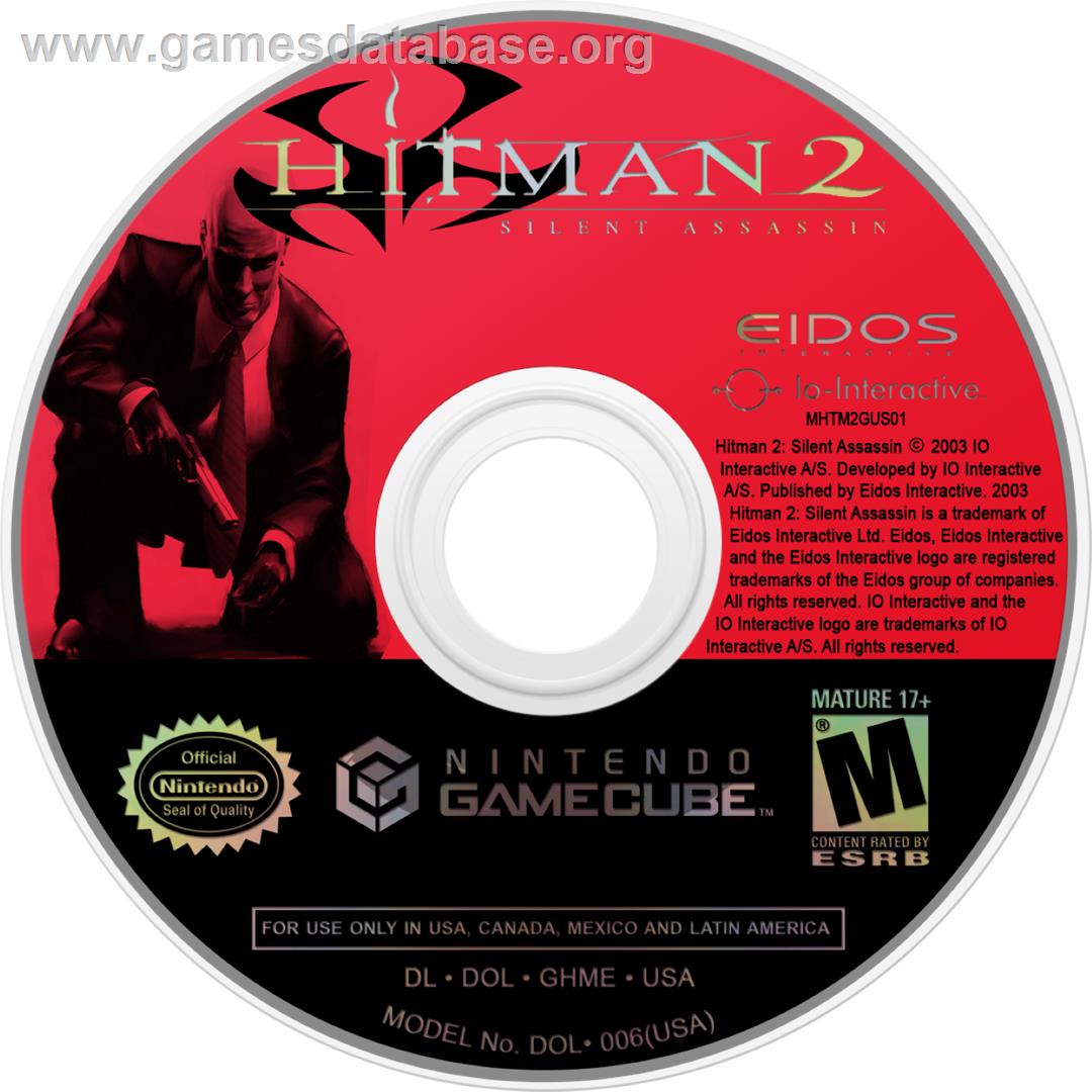 Hitman 2: Silent Assassin - Nintendo GameCube - Artwork - Cartridge