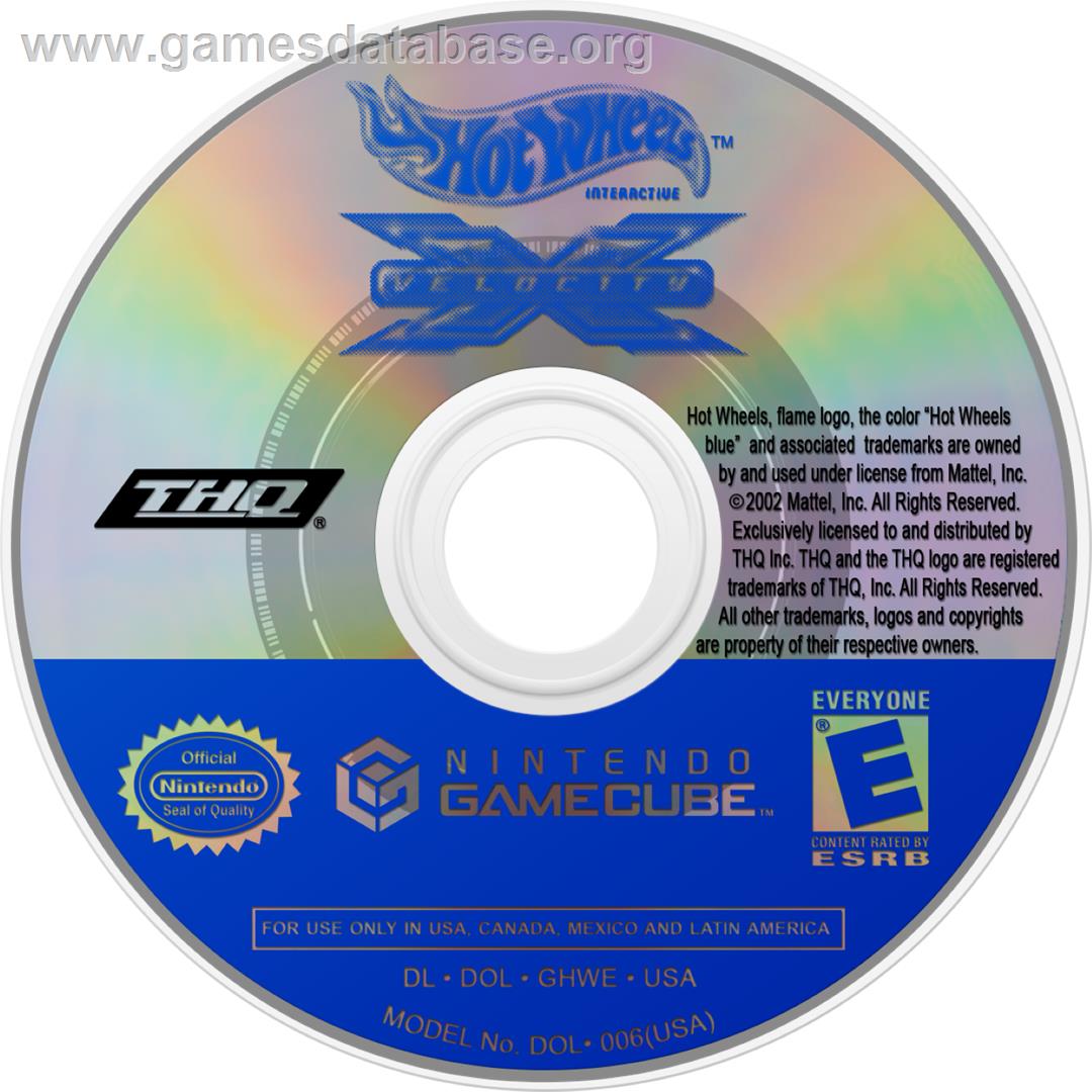 Hot Wheels - Velocity X - Nintendo GameCube - Artwork - Cartridge
