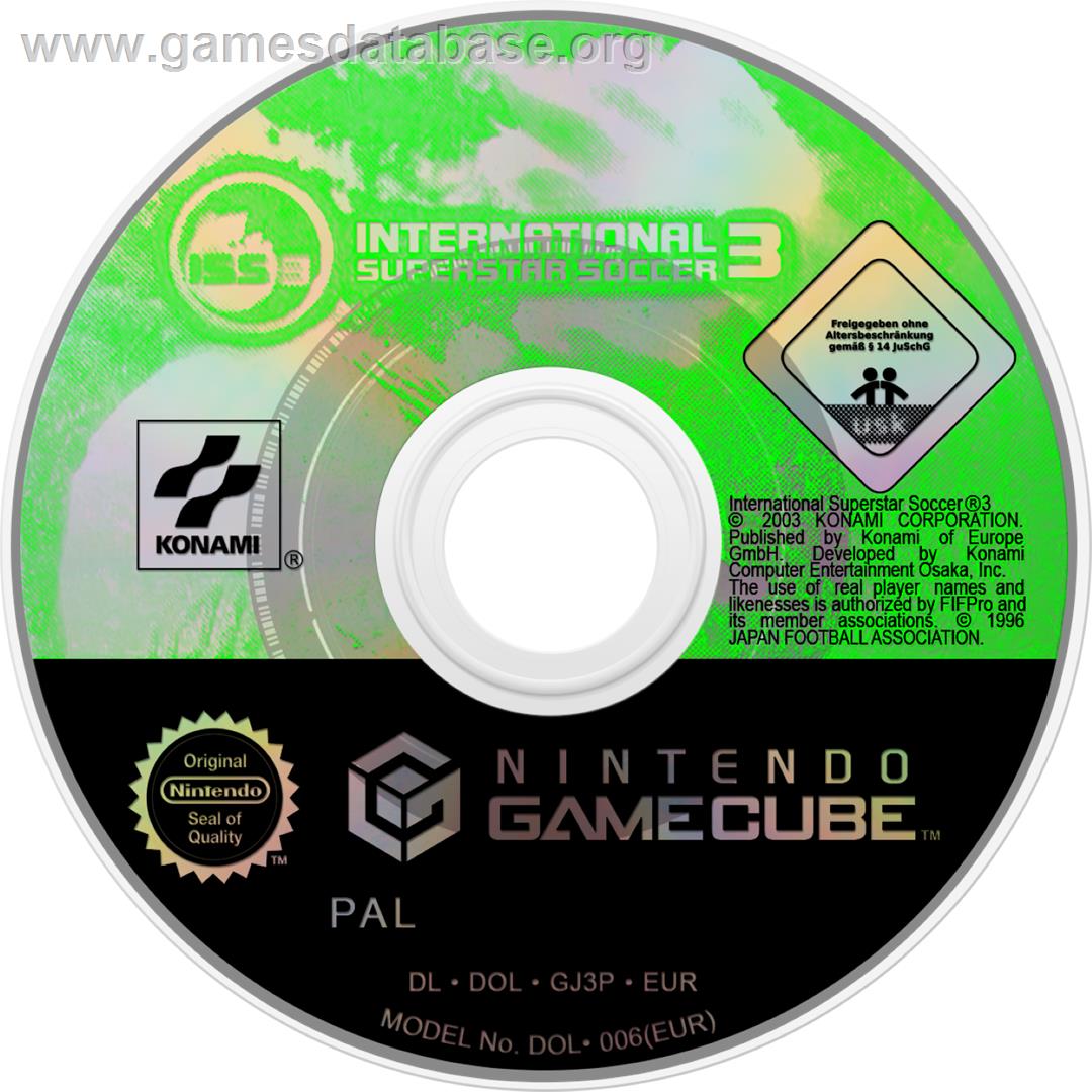 International Superstar Soccer 3 - Nintendo GameCube - Artwork - Cartridge