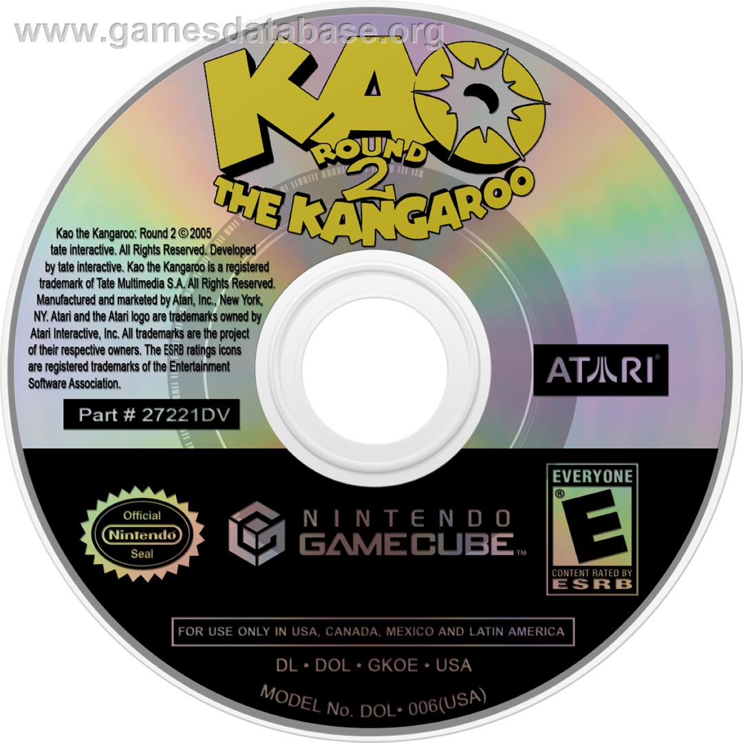 Kao The Kangaroo - Round 2 - Nintendo GameCube - Artwork - Cartridge