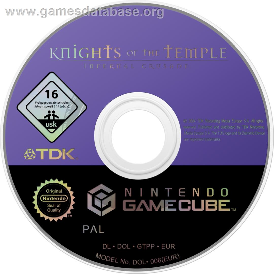 Knights of the Temple: Infernal Crusade - Nintendo GameCube - Artwork - Cartridge