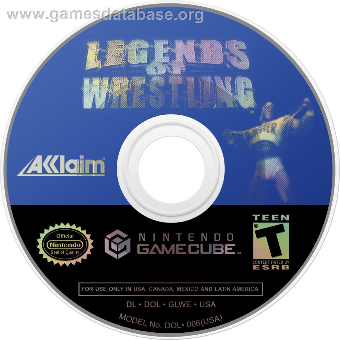 Legends of Wrestling - Nintendo GameCube - Artwork - Cartridge