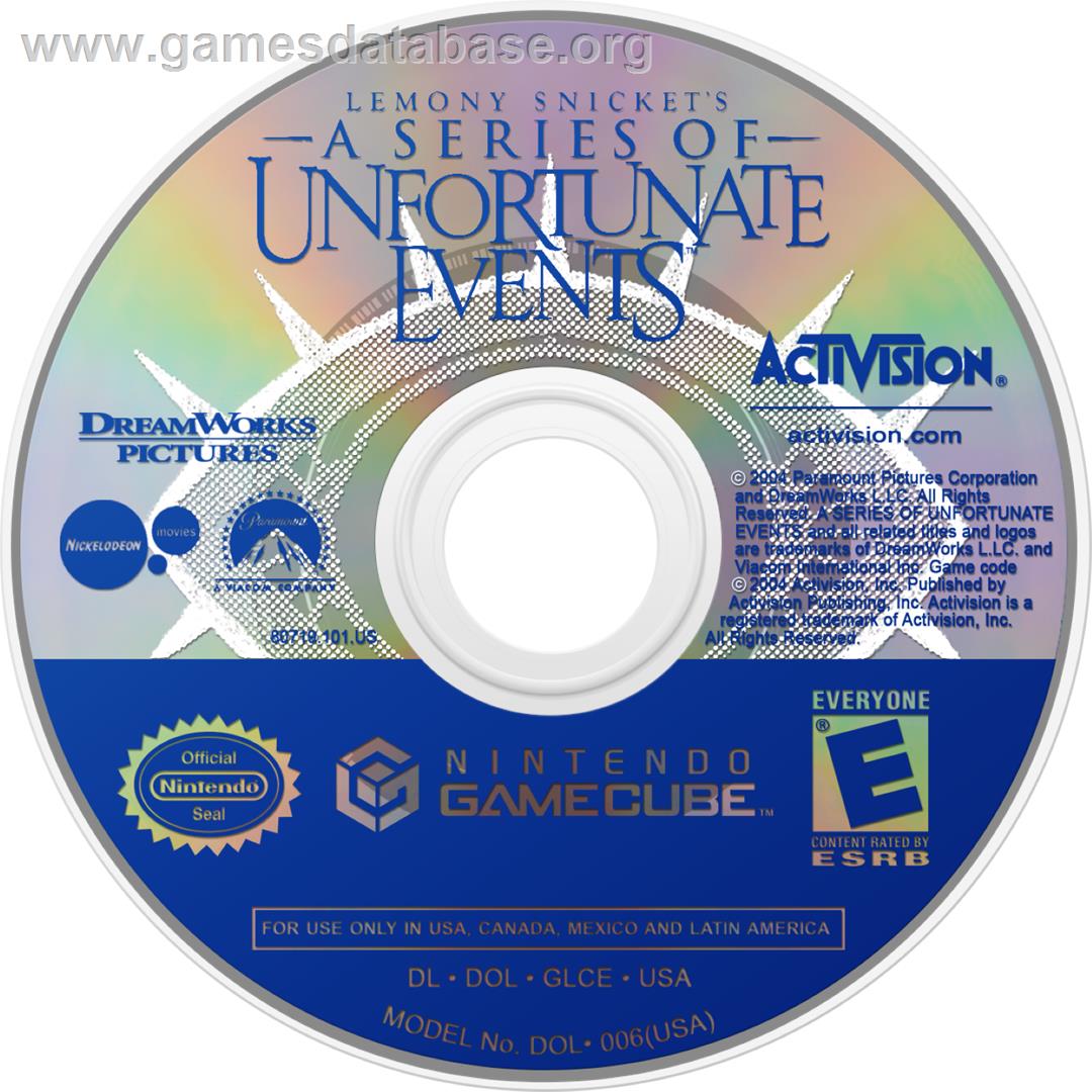 Lemony Snicket's A Series of Unfortunate Events - Nintendo GameCube - Artwork - Cartridge
