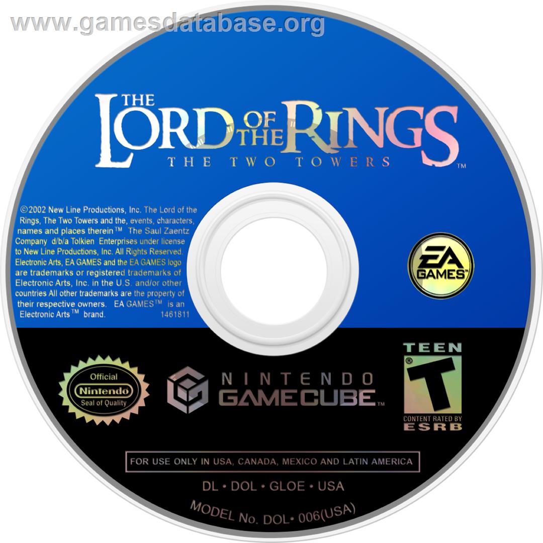 Lord Of The Rings The Two Towers - Nintendo GameCube - Artwork - Cartridge