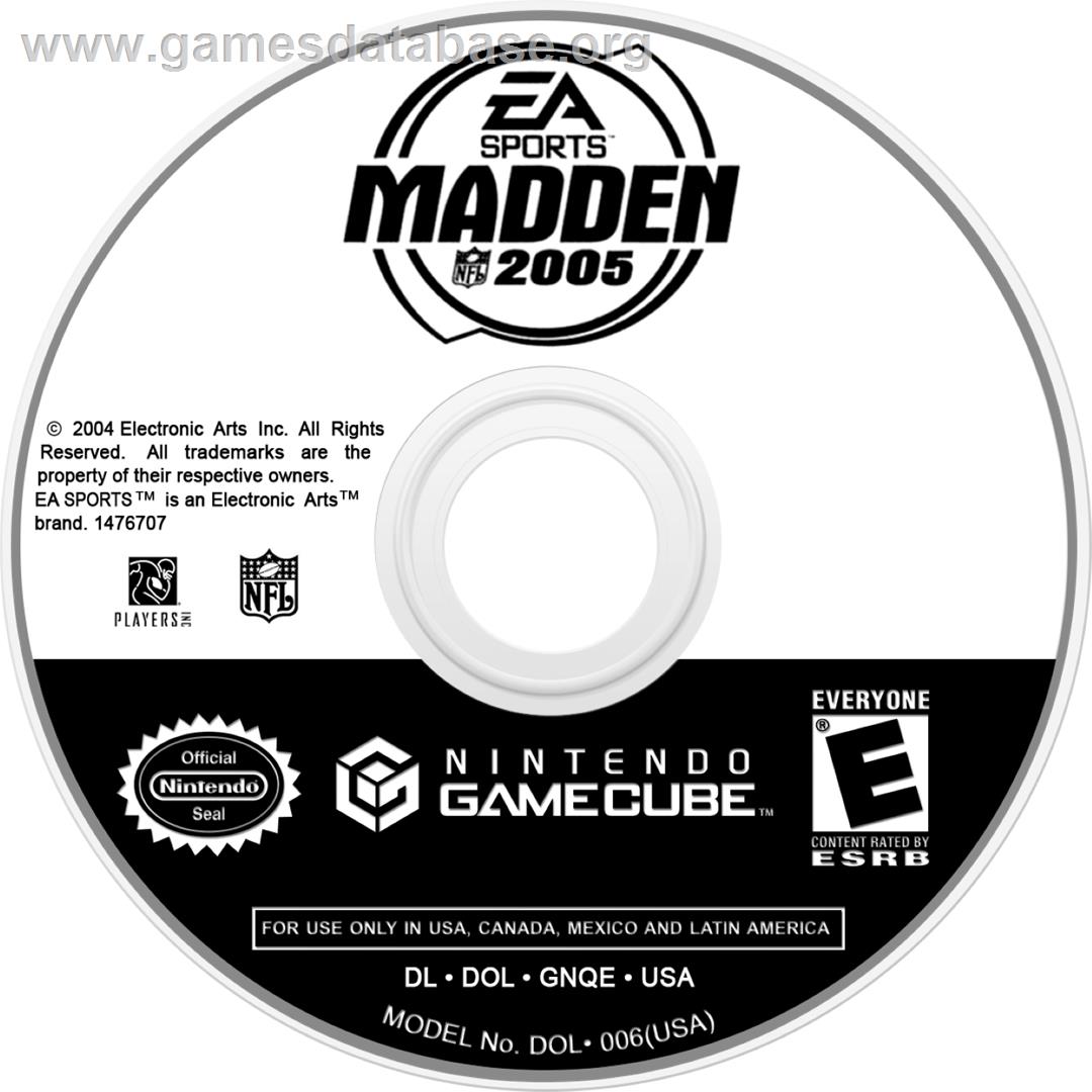 Madden NFL 2005 - Nintendo GameCube - Artwork - Cartridge