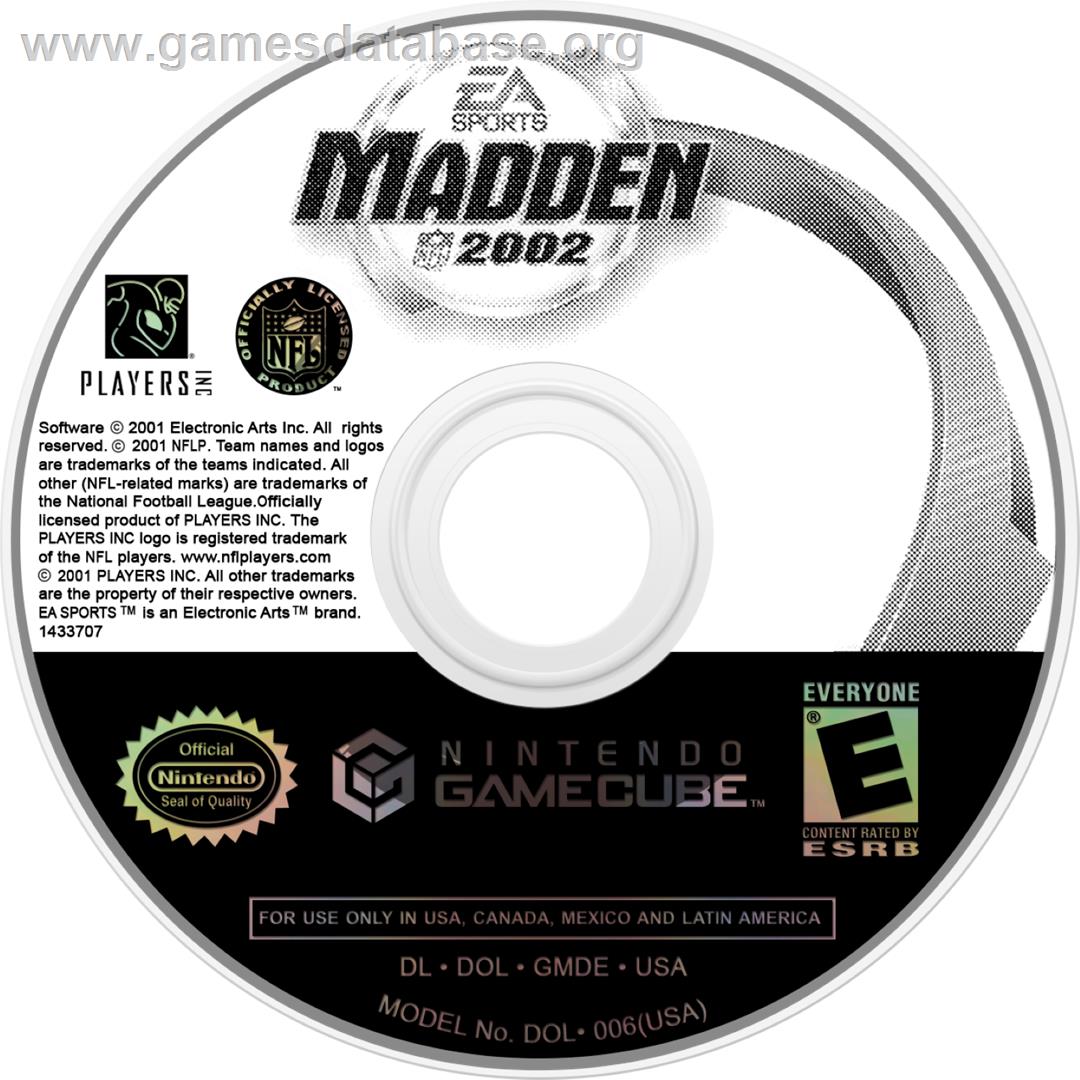 Madden Nfl 2002 - Nintendo GameCube - Artwork - Cartridge