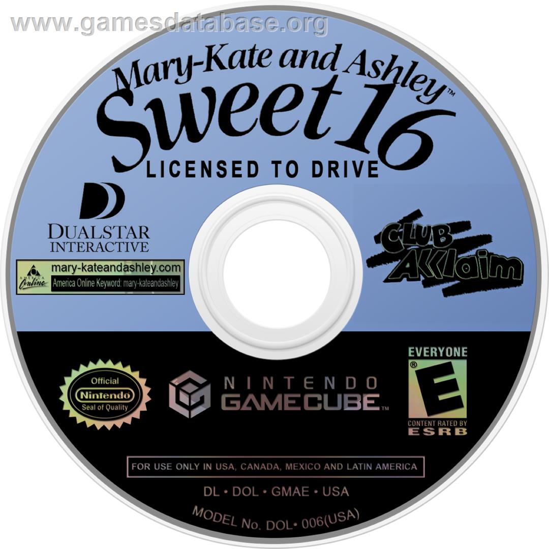 Mary-Kate and Ashley: Sweet 16: Licensed to Drive - Nintendo GameCube - Artwork - Cartridge