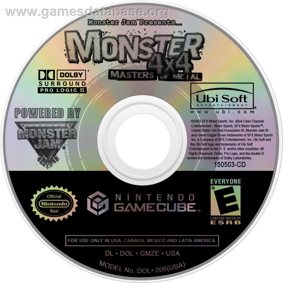 Monster 4x4: Masters of Metal - Nintendo GameCube - Artwork - Cartridge