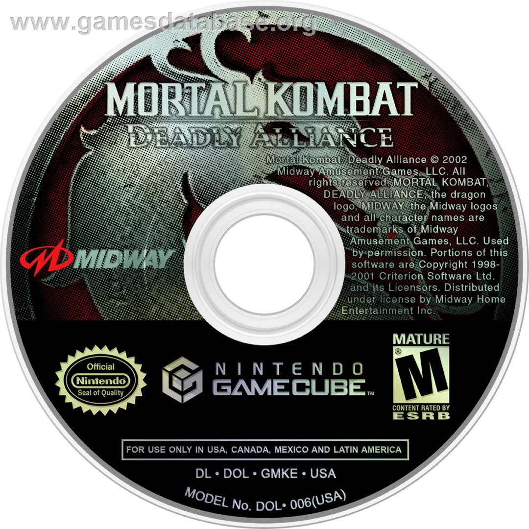 Mortal Kombat: Deadly Alliance - Nintendo GameCube - Artwork - Cartridge