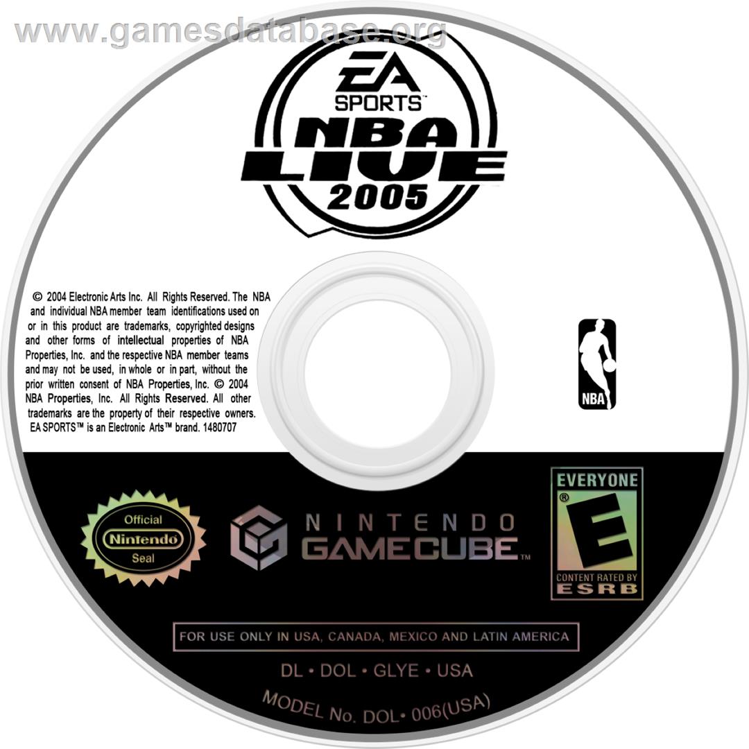 NBA Live 2005 - Nintendo GameCube - Artwork - Cartridge