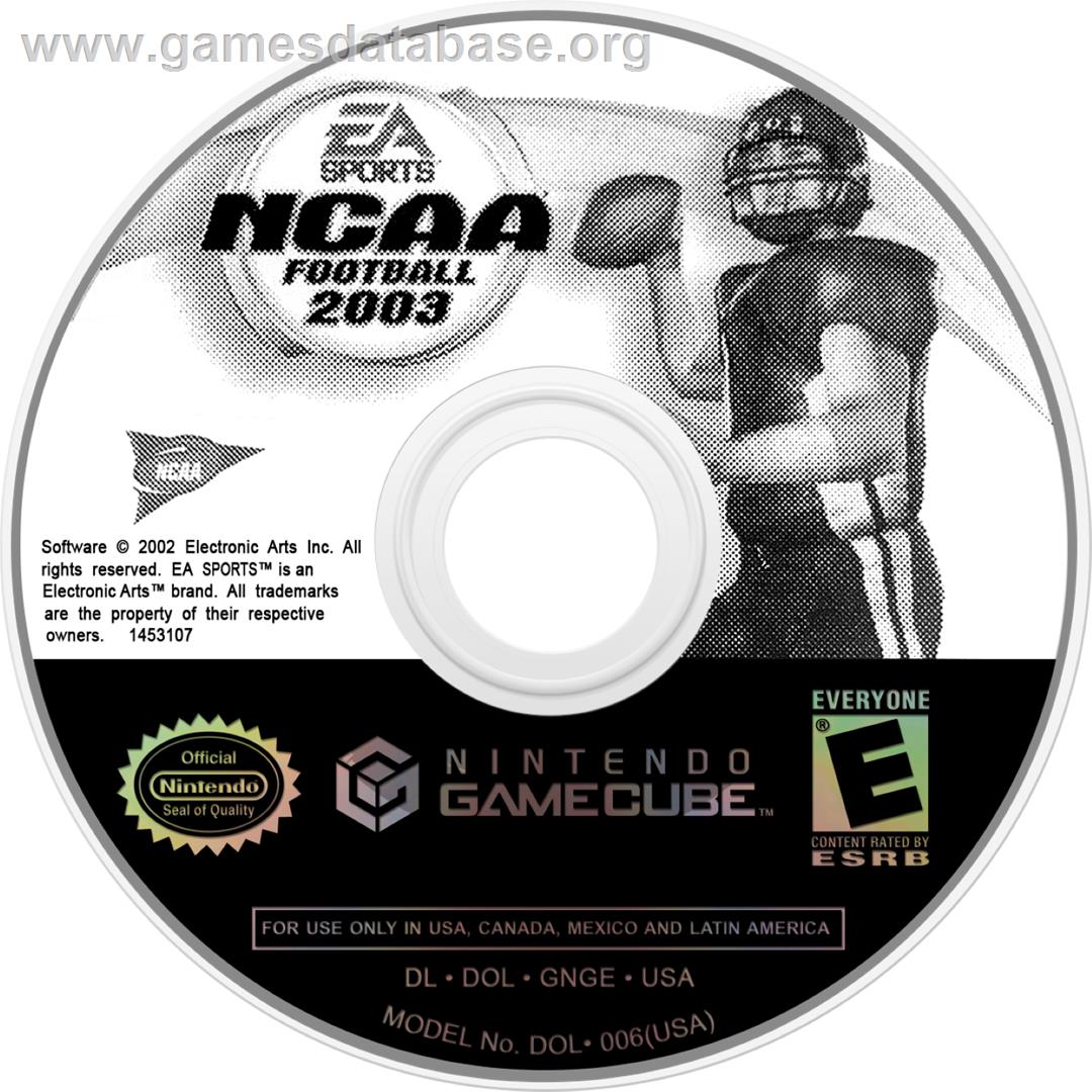 NCAA Football 2003 - Nintendo GameCube - Artwork - Cartridge