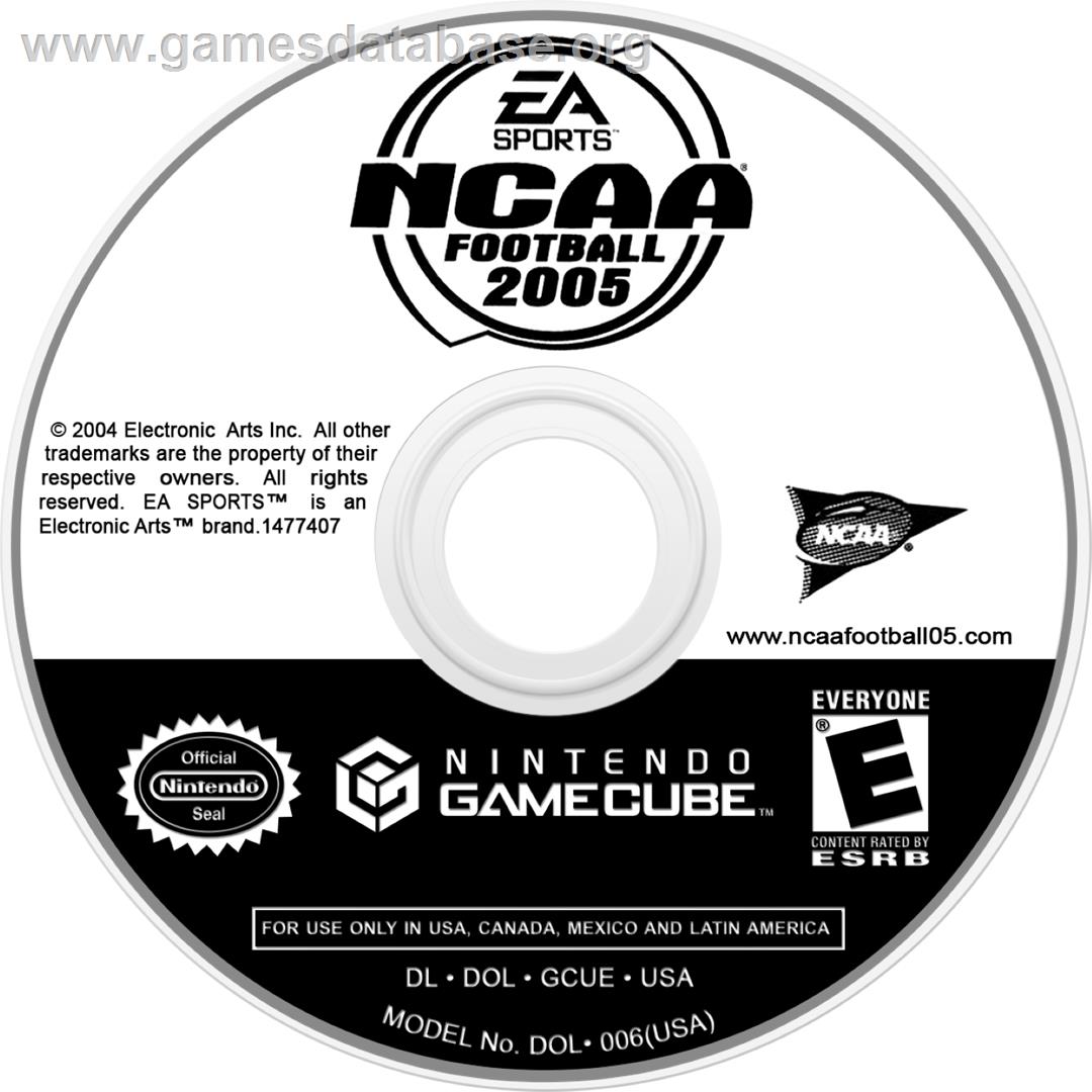 NCAA Football 2005 - Nintendo GameCube - Artwork - Cartridge
