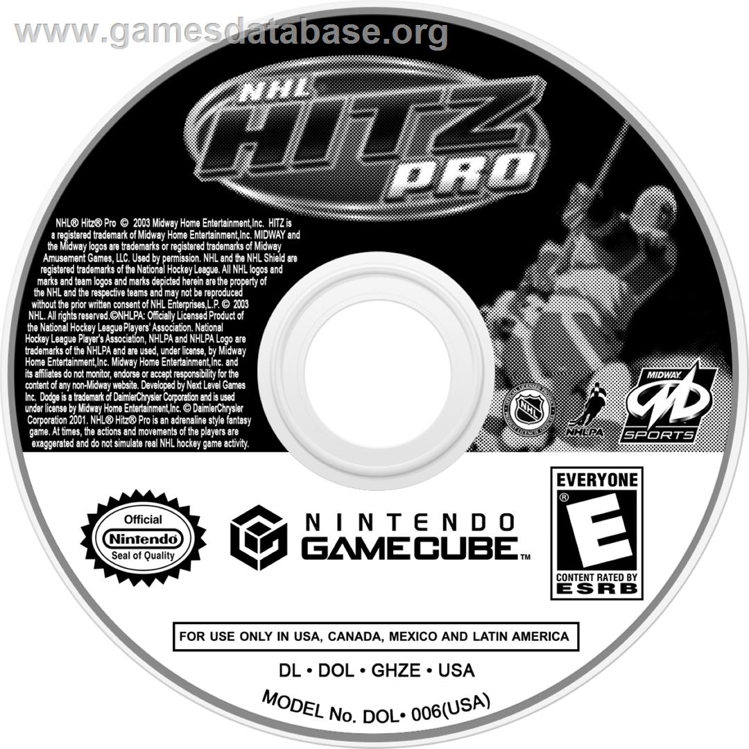 NHL Hitz Pro - Nintendo GameCube - Artwork - Cartridge