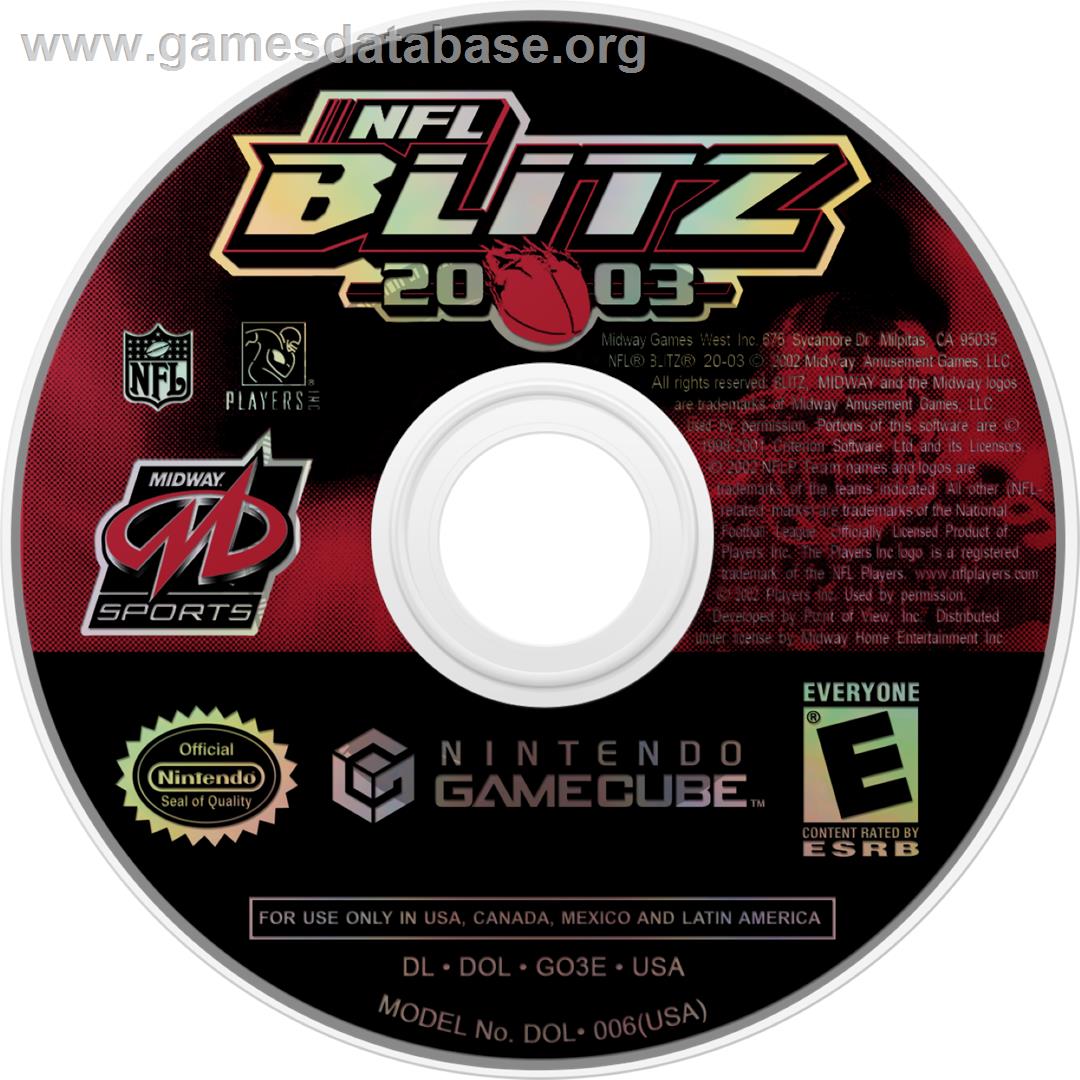 Nfl Blitz 2003 - Nintendo GameCube - Artwork - Cartridge