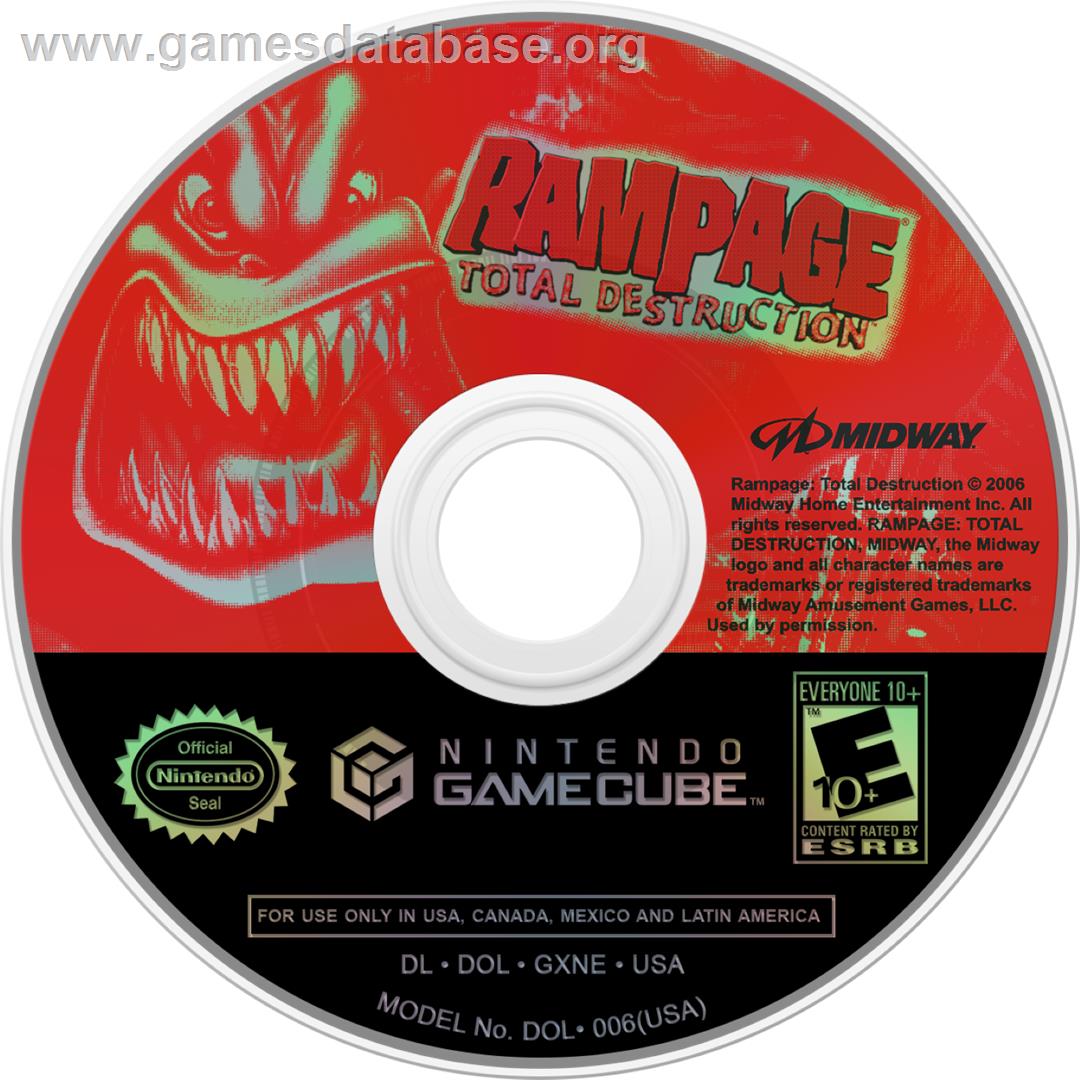 Rampage: Total Destruction - Nintendo GameCube - Artwork - Cartridge