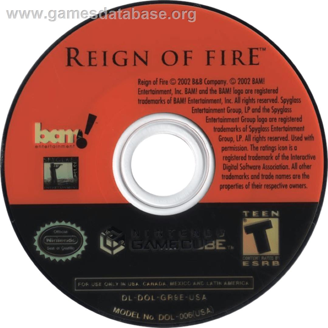 Reign Of Fire - Nintendo GameCube - Artwork - Cartridge