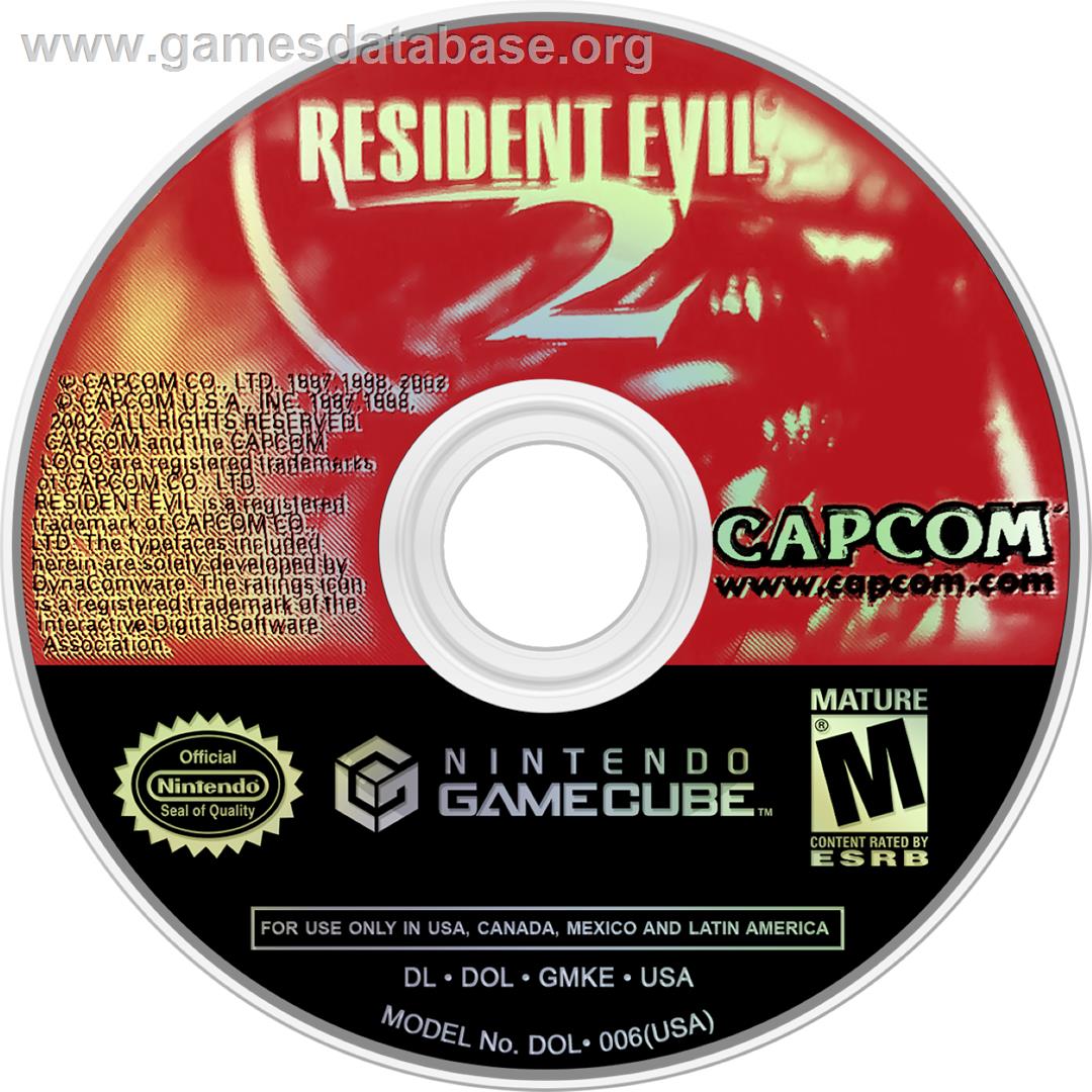 Resident Evil 2 - Nintendo GameCube - Artwork - Cartridge