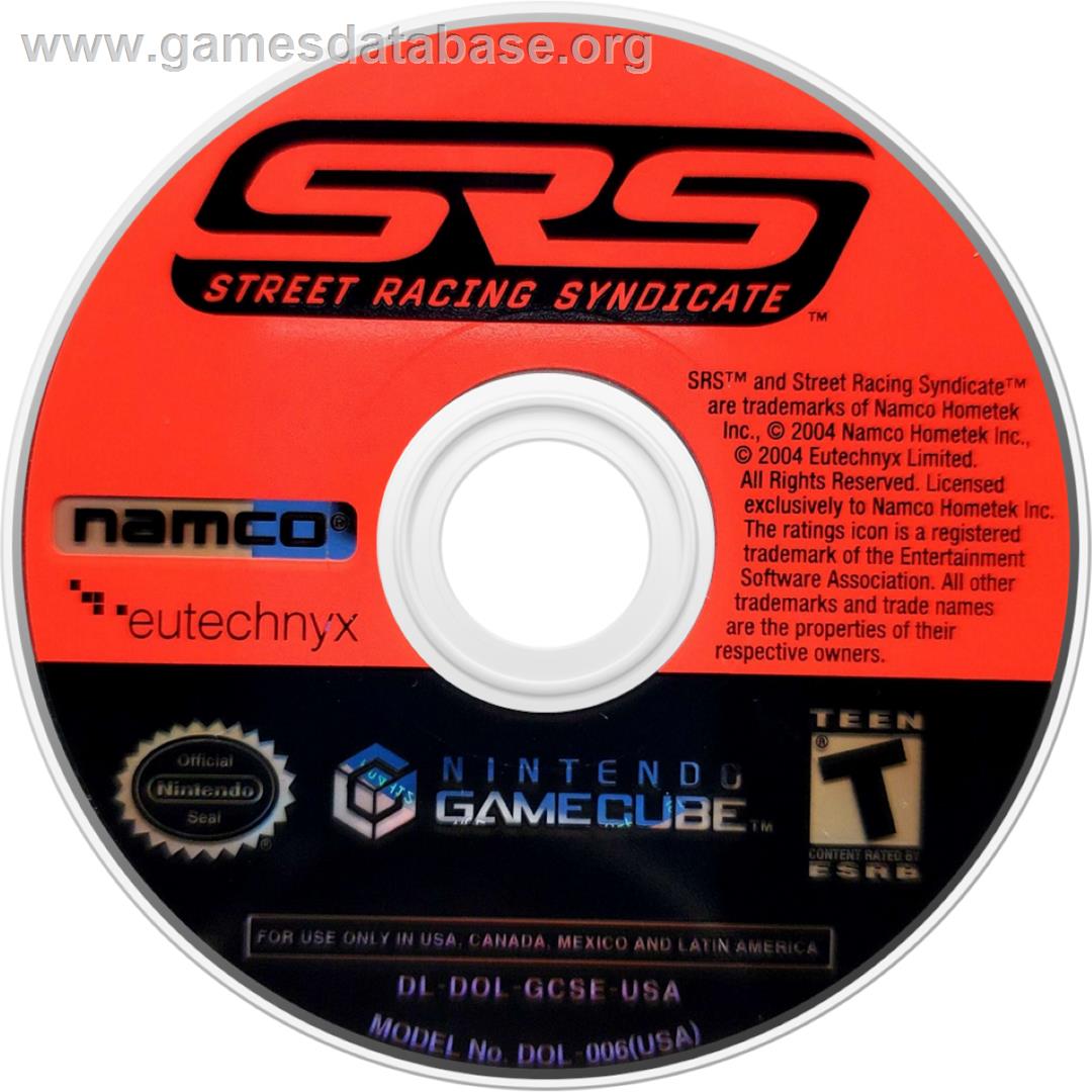 SRS: Street Racing Syndicate - Nintendo GameCube - Artwork - Cartridge