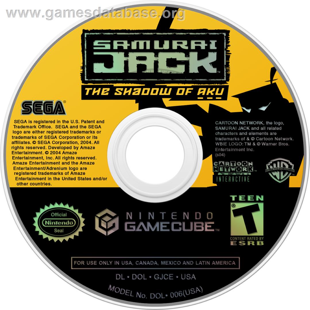 Samurai Jack: The Shadow of Aku - Nintendo GameCube - Artwork - Cartridge