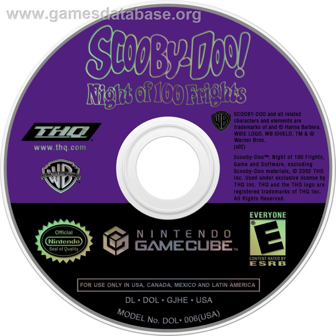 Scooby-doo! - Night Of 100 Frights - Nintendo GameCube - Artwork - Cartridge