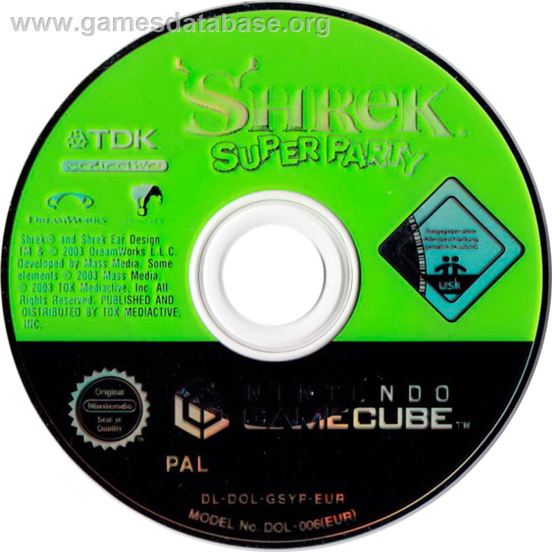 Shrek Super Party - Nintendo GameCube - Artwork - Cartridge