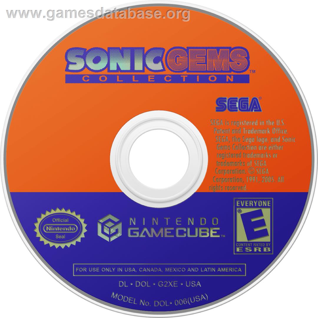 Sonic Gems Collection - Nintendo GameCube - Artwork - Cartridge