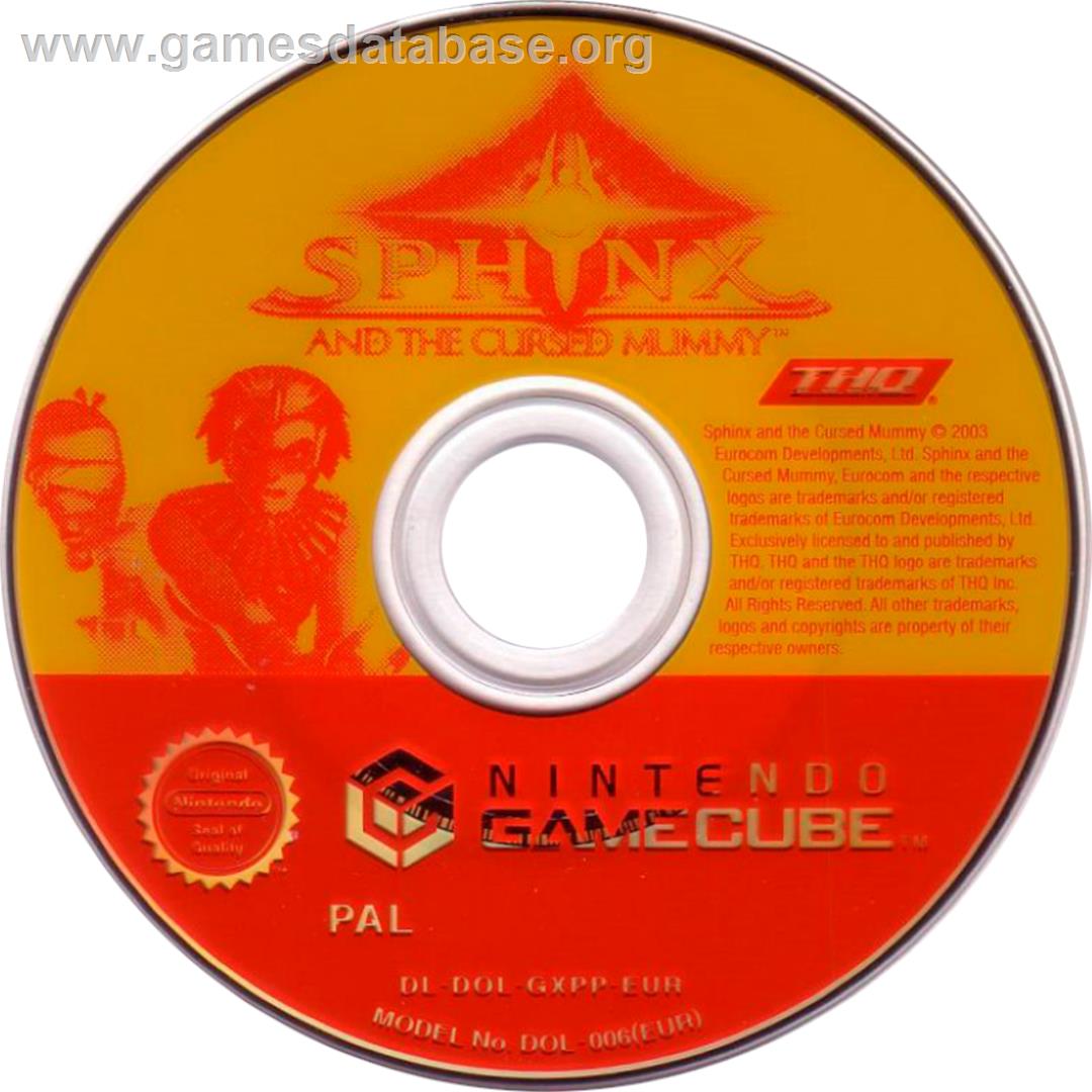 Sphinx and the Cursed Mummy - Nintendo GameCube - Artwork - Cartridge