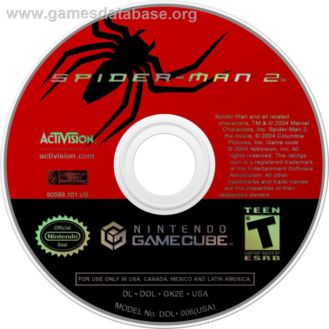 Spider-man 2 - Nintendo GameCube - Artwork - Cartridge