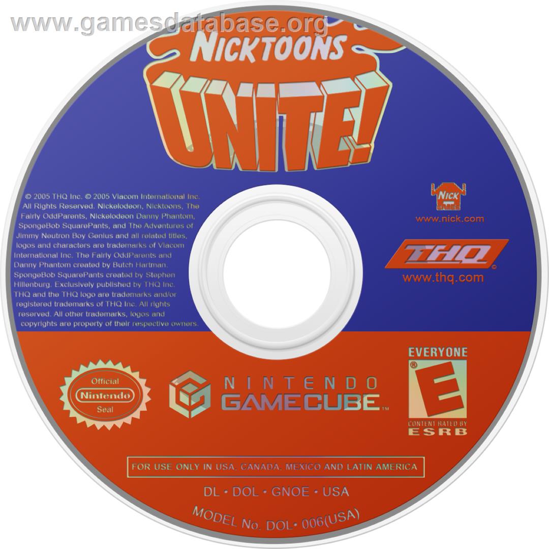 SpongeBob SquarePants and Friends - Unite! - Nintendo GameCube - Artwork - Cartridge