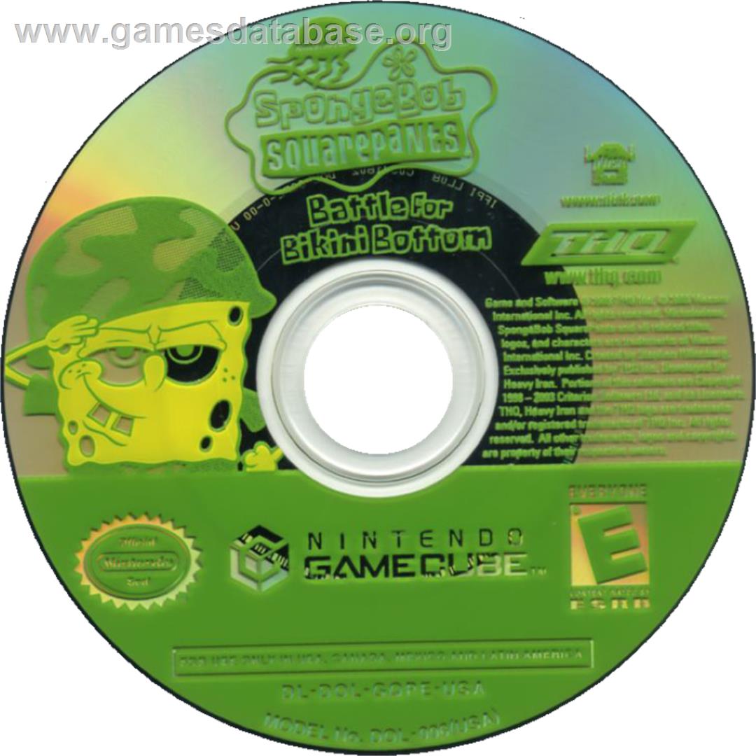 Spongebob Squarepants - Battle For Bikini Bottom - Nintendo GameCube - Artwork - Cartridge