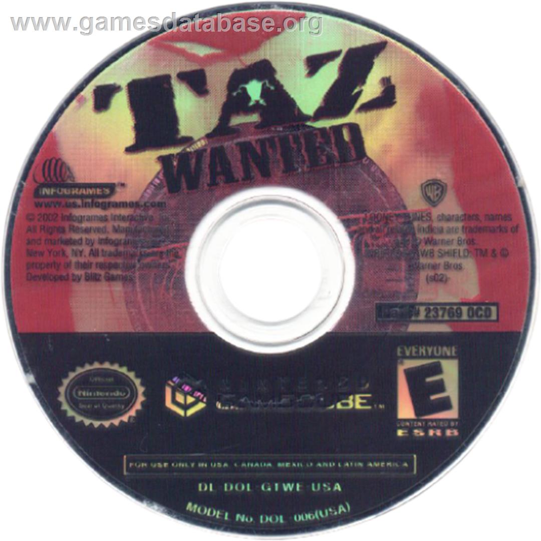 Taz: Wanted - Nintendo GameCube - Artwork - Cartridge