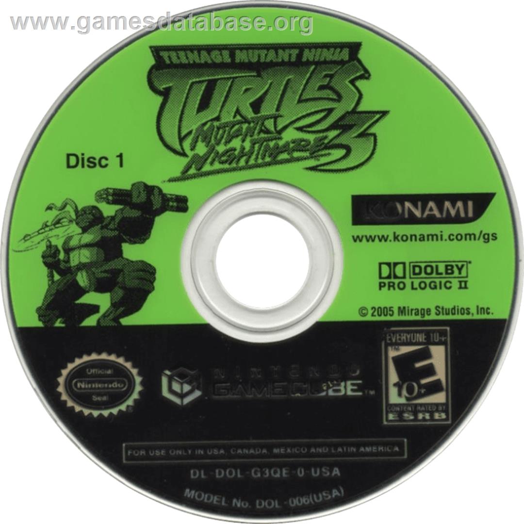 Teenage Mutant Ninja Turtles 3: Mutant Nightmare - Nintendo GameCube - Artwork - Cartridge