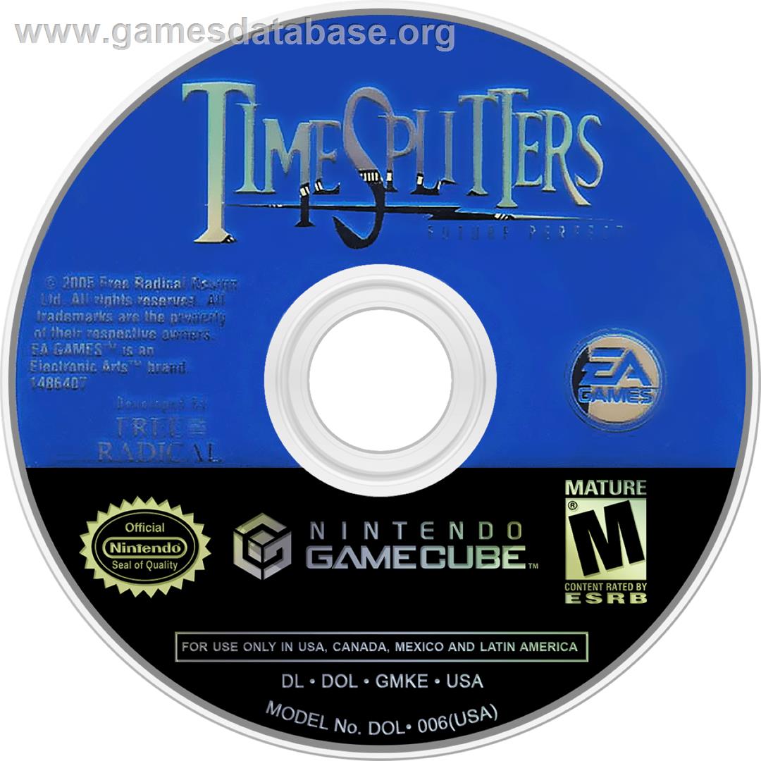 TimeSplitters: Future Perfect - Nintendo GameCube - Artwork - Cartridge