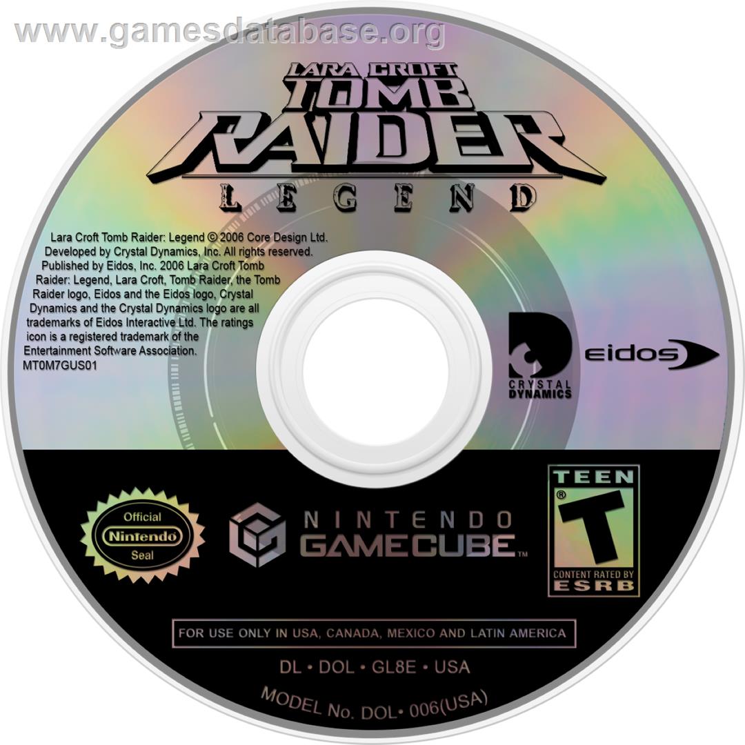 Tomb Raider Legend - Nintendo GameCube - Artwork - Cartridge
