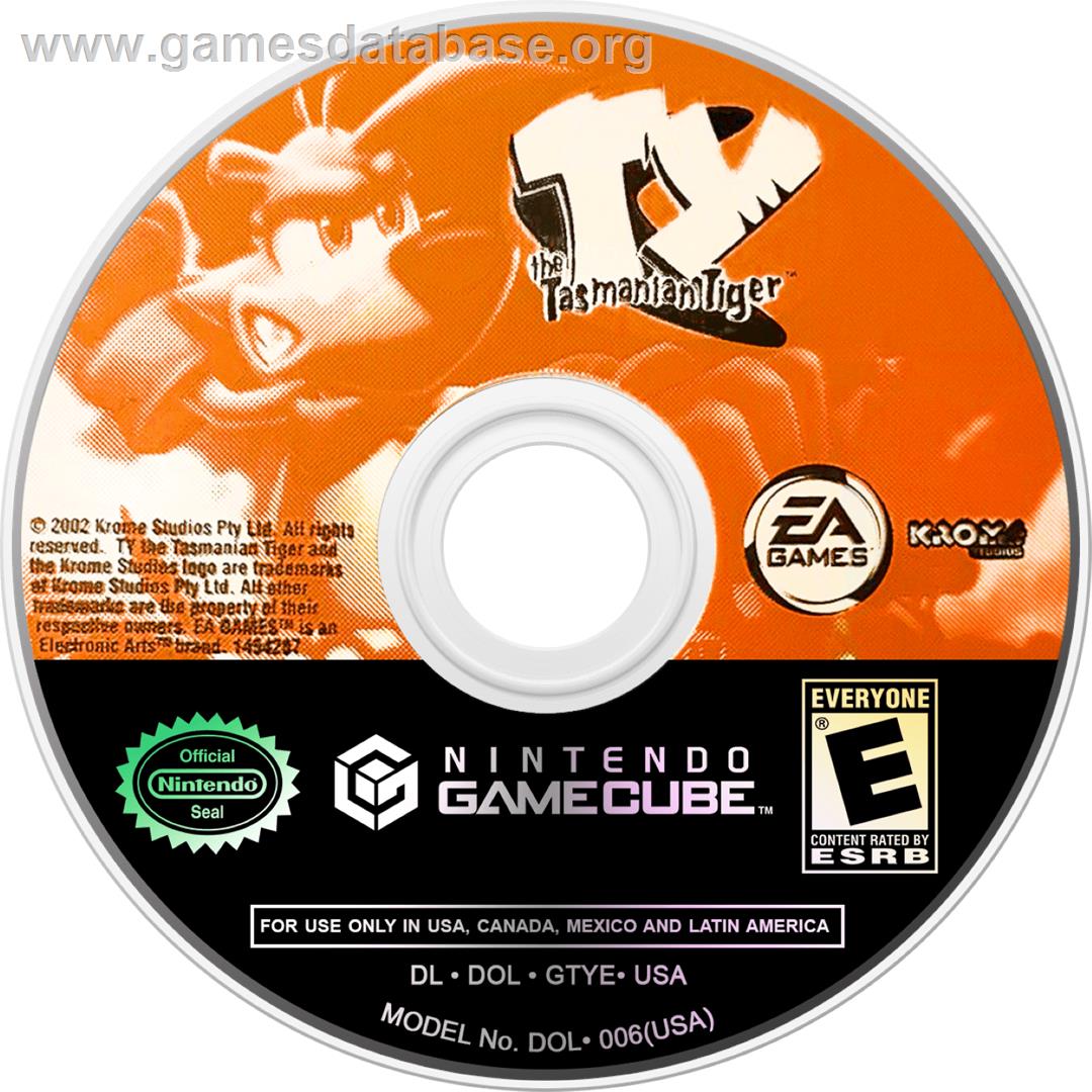 Ty the Tasmanian Tiger - Nintendo GameCube - Artwork - Cartridge