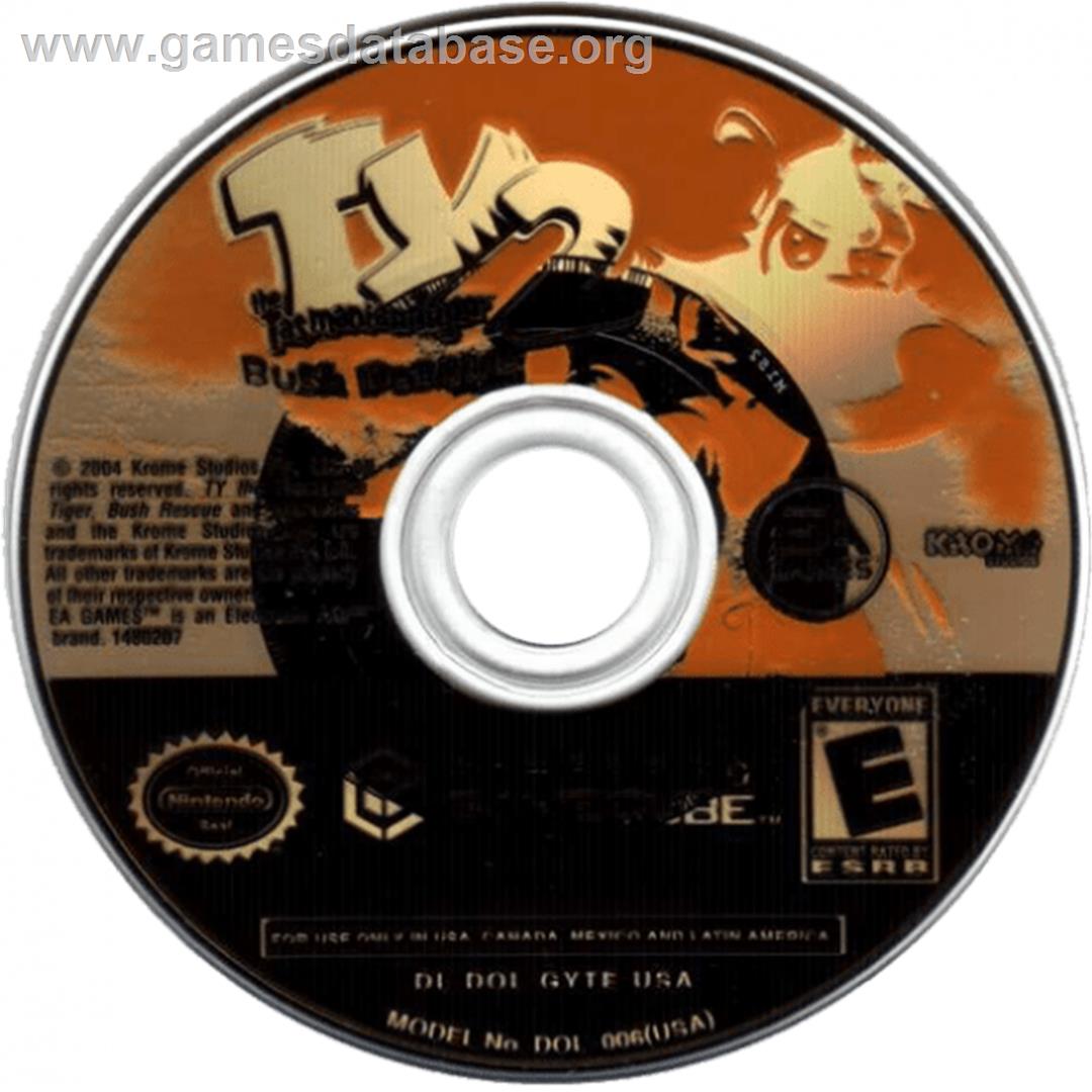 Ty the Tasmanian Tiger 2: Bush Rescue - Nintendo GameCube - Artwork - Cartridge