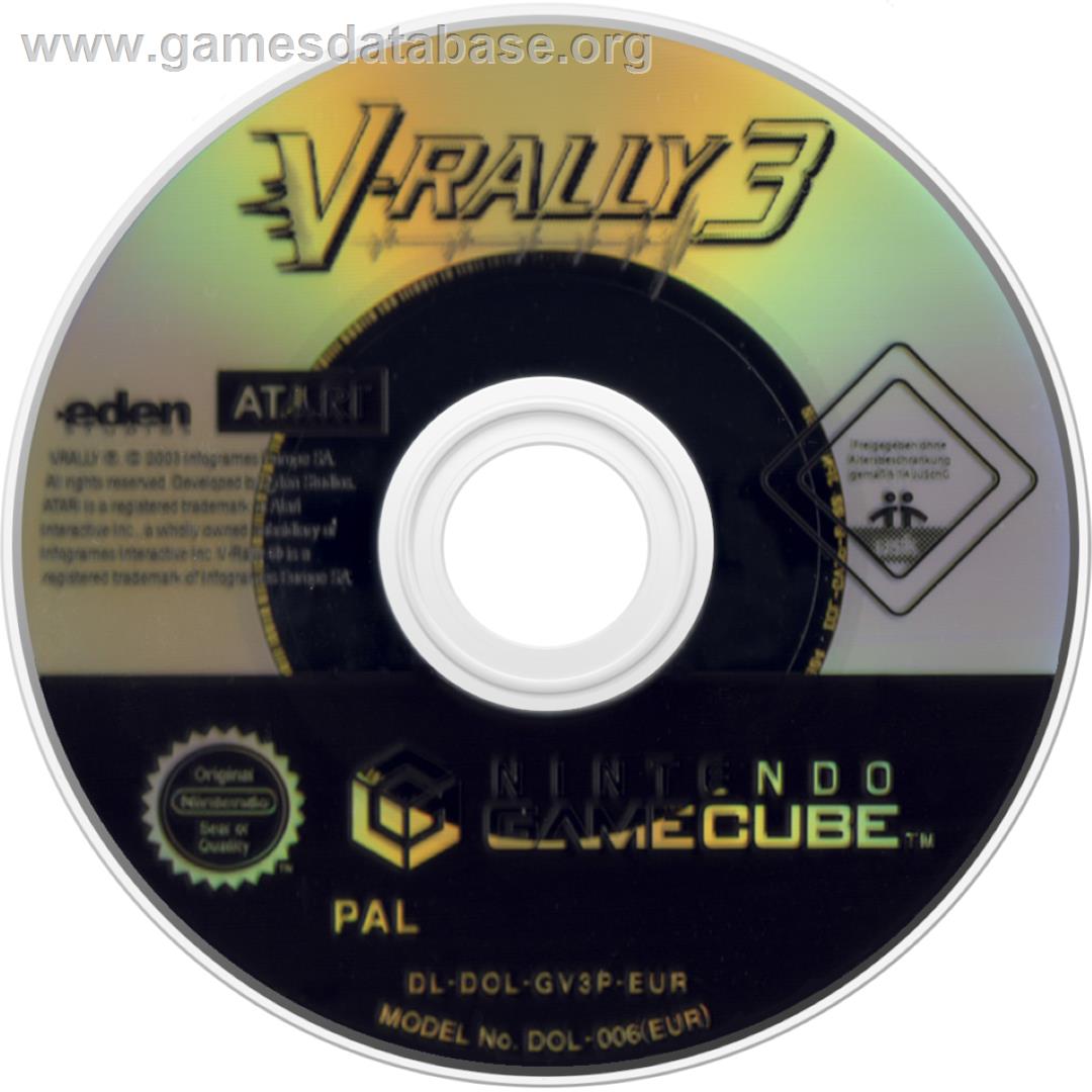 V-Rally 3 - Nintendo GameCube - Artwork - Cartridge